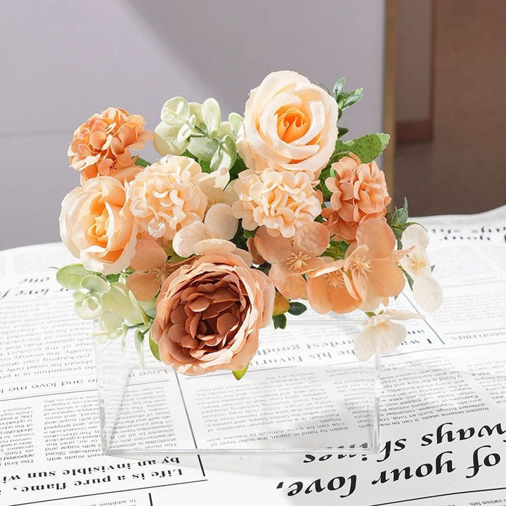 7-Head Artificial Silk Flower Bouquet  Peony, Rose Hydrangea for Home and Image 6