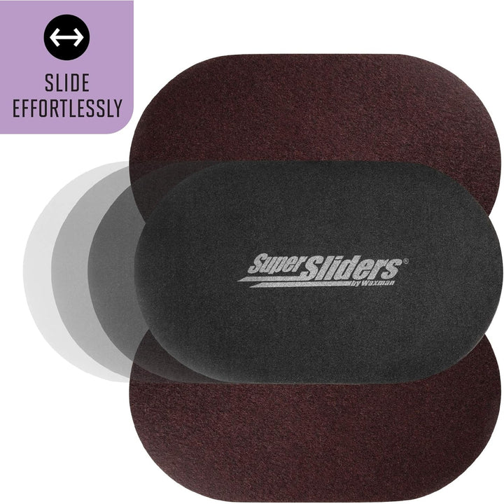 Super Sliders 5 3/4" x 9 1/2" Oval Reusable Furniture Sliders for Hard Surfaces - Effortless Moving and Surface Image 4