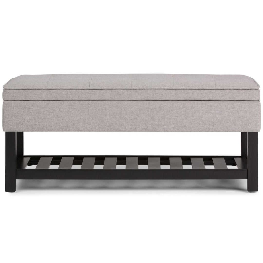 Cosmopolitan Ottoman Bench Linen Storage Tufted Rectangular 43.5 Inch Image 8