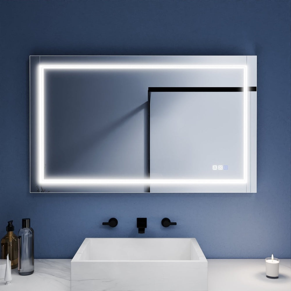 Ascend-M1d 40" x 24" Led Bathroom Mirror with Aluminum Frame Image 2