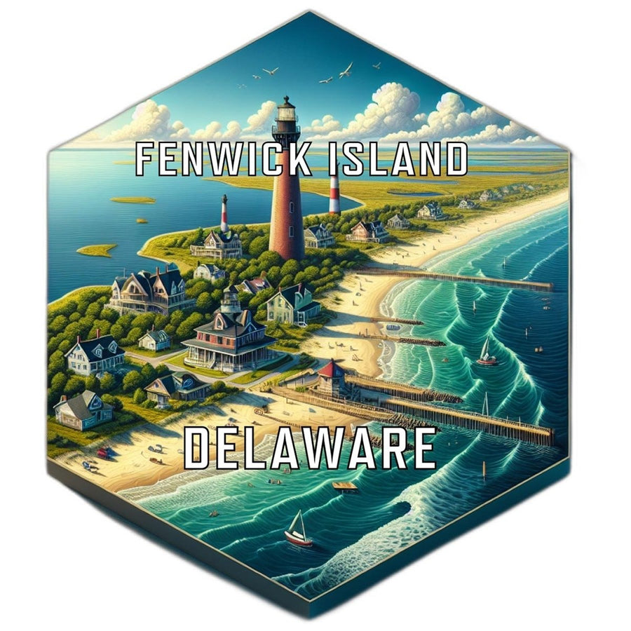 Fenwick Island Delaware Travel Destination Souvenir Vinyl Decal Sticker Image 1