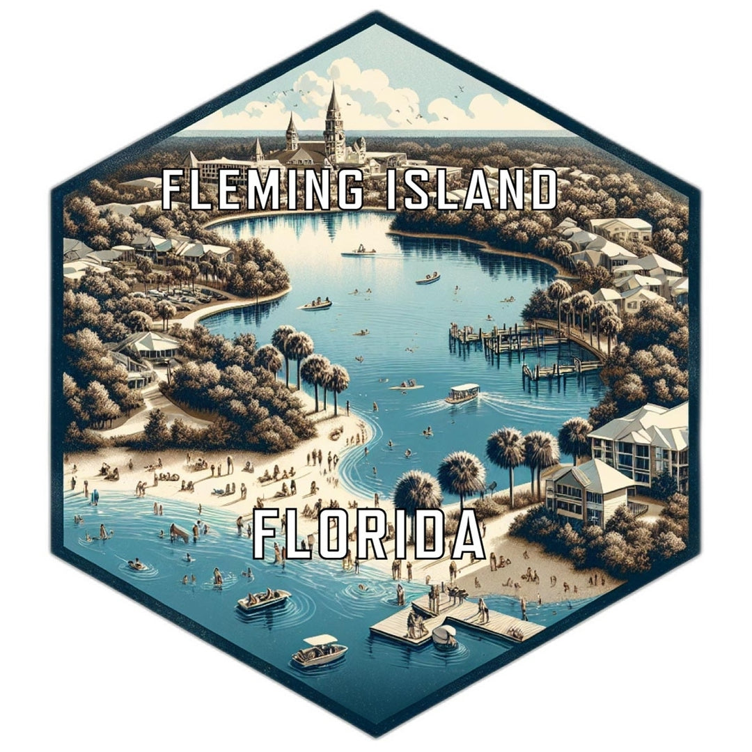 Fleming Island Florida Travel Destination Souvenir Vinyl Decal Sticker Image 1