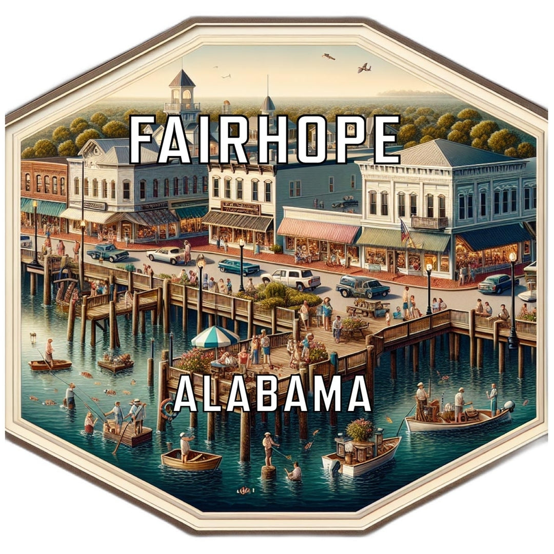 Fairhope Alabama Travel Destination Souvenir Vinyl Decal Sticker Image 1