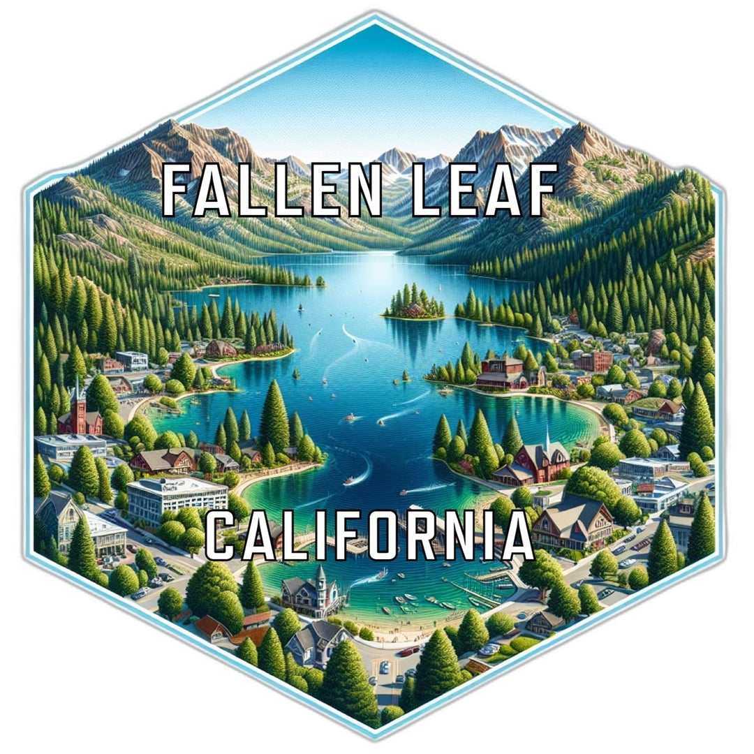 Fallen Leaf California Travel Destination Souvenir Vinyl Decal Sticker Image 1