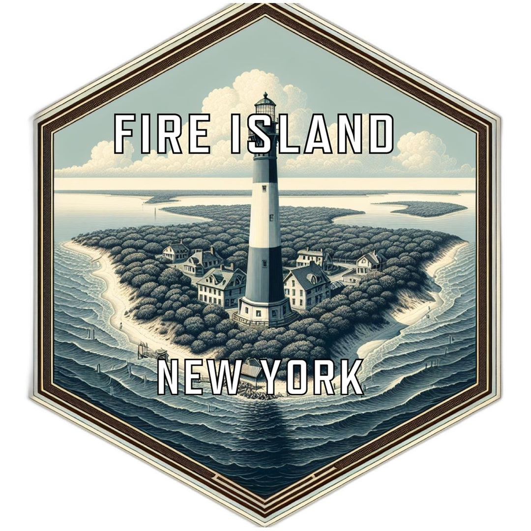 Fire Island York Travel Destination Souvenir Vinyl Decal Sticker Image 1