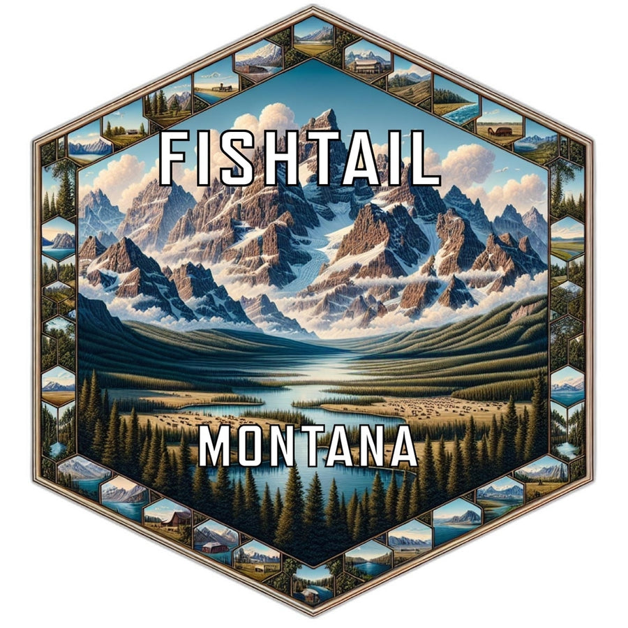 Fishtail Montana Travel Destination Souvenir Vinyl Decal Sticker Image 1