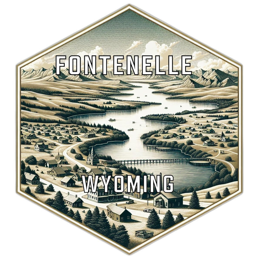 Fontenelle Wyoming Travel Destination Souvenir Vinyl Decal Sticker Image 1