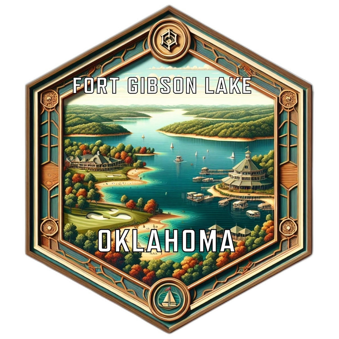 Fort Gibson Lake Oklahoma Travel Destination Souvenir Vinyl Decal Sticker Image 1