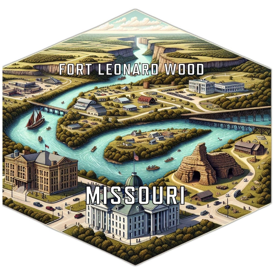 Fort Leonard Wood Missouri Travel Destination Souvenir Vinyl Decal Sticker Image 1