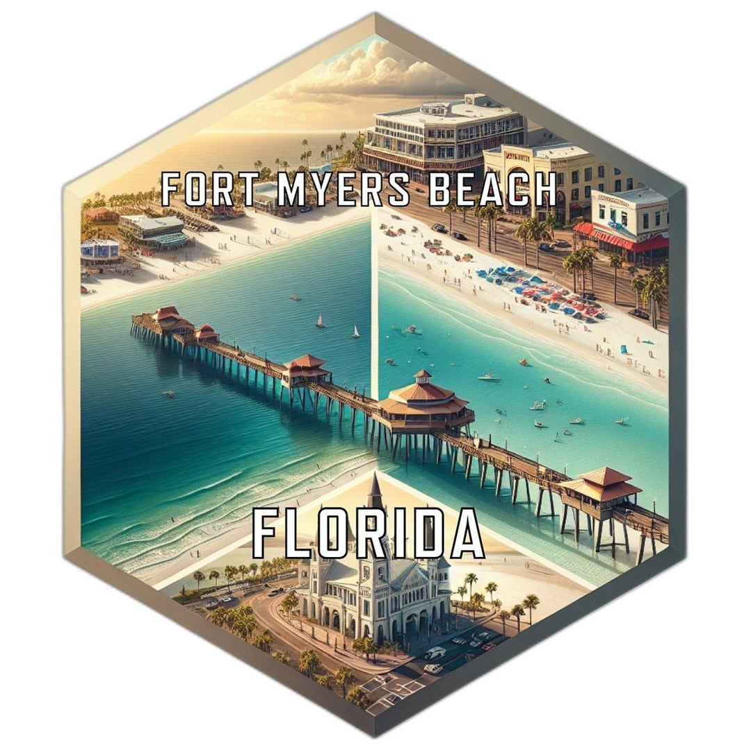 Fort Myers Beach Florida Travel Destination Souvenir Vinyl Decal Sticker Image 1