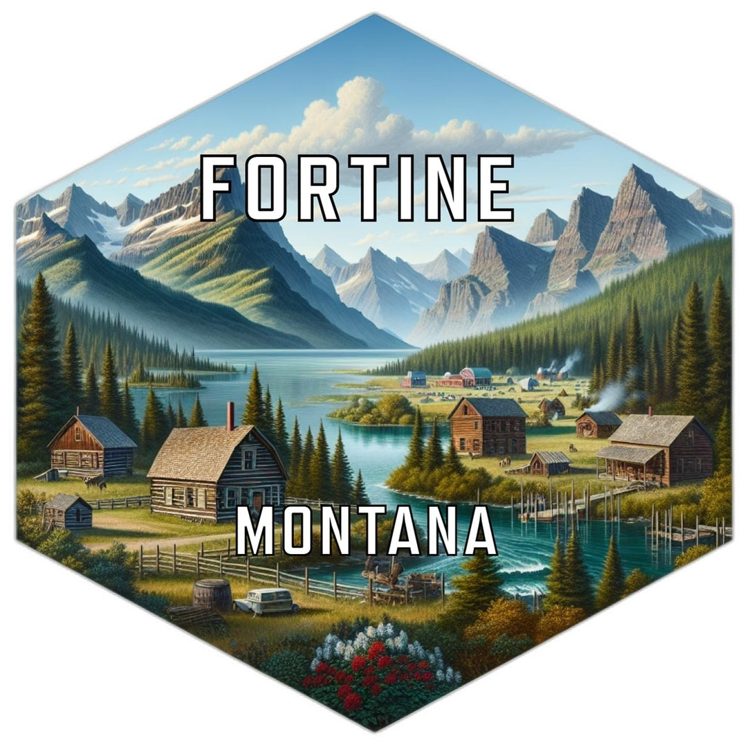 Fortine Montana Travel Destination Souvenir Vinyl Decal Sticker Image 1