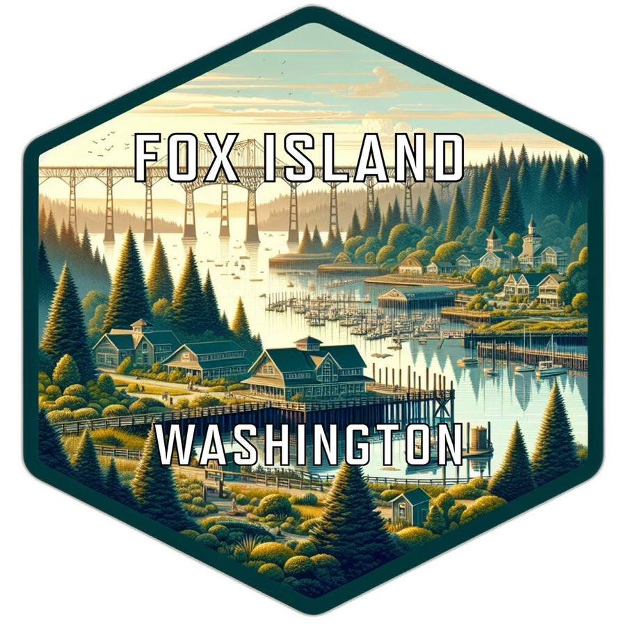 Fox Island Washington Travel Destination Souvenir Vinyl Decal Sticker Image 1