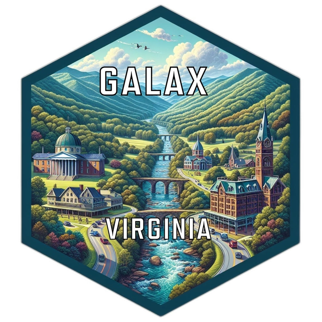 Galax Virginia Travel Destination Souvenir Vinyl Decal Sticker Image 1