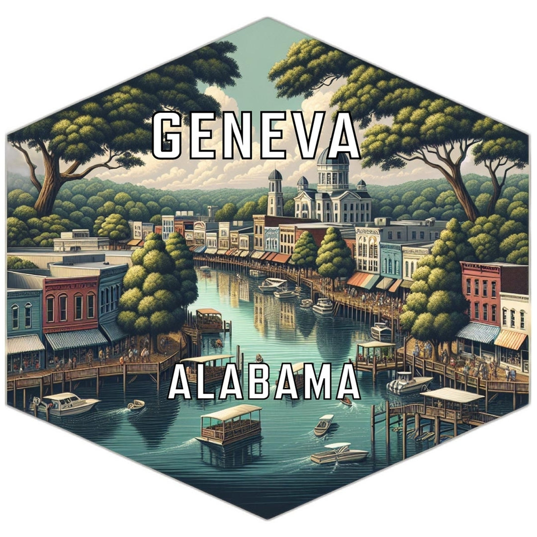 Geneva Alabama Travel Destination Souvenir Vinyl Decal Sticker Image 1