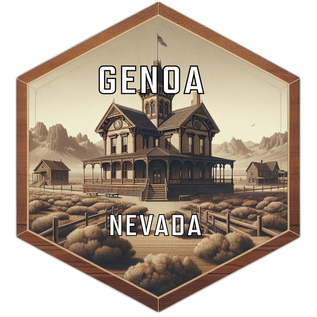 Genoa Nevada Travel Destination Souvenir Vinyl Decal Sticker Image 1