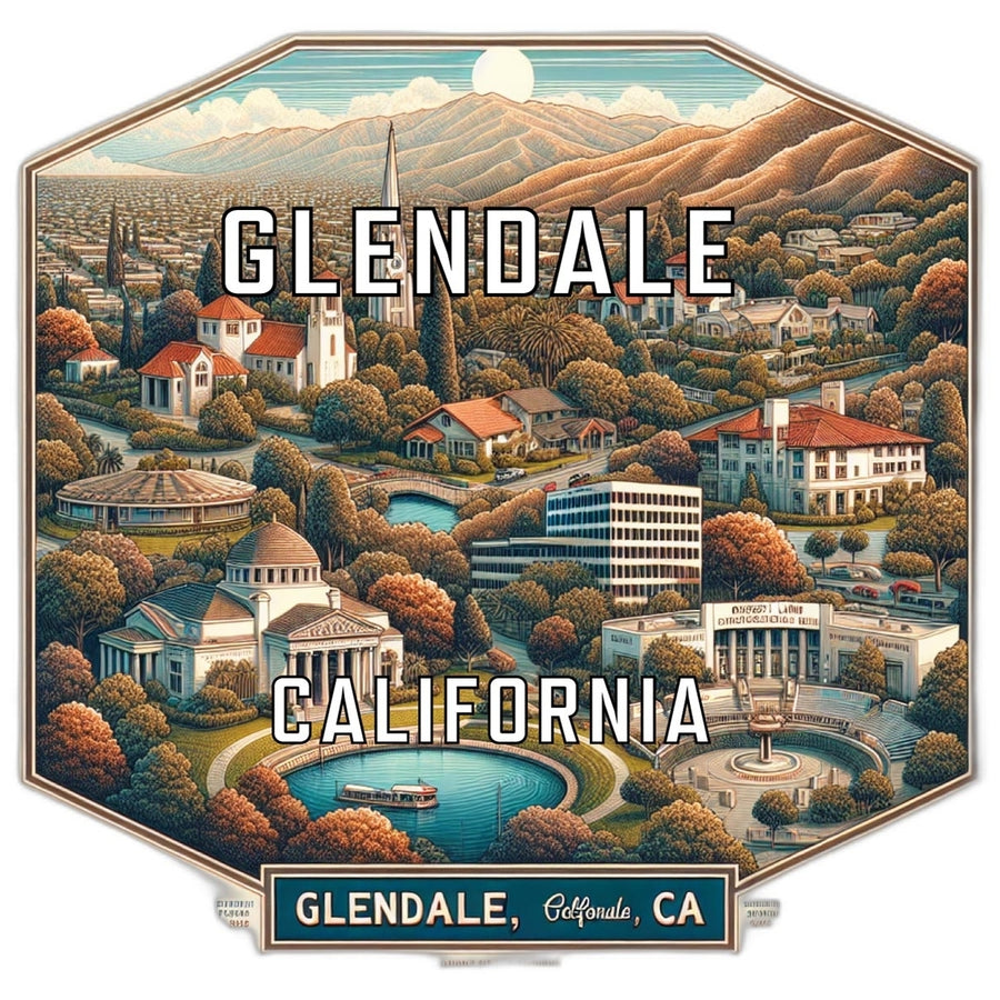 Glendale California Travel Destination Souvenir Vinyl Decal Sticker Image 1