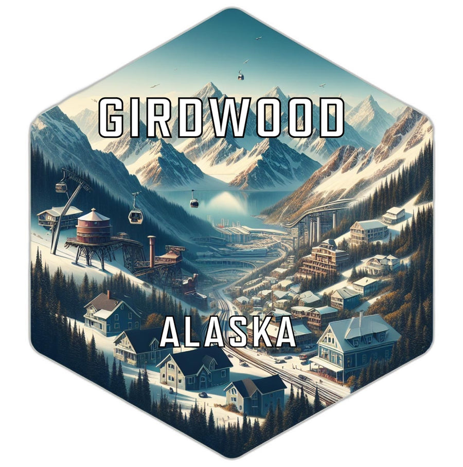 Girdwood Alaska Travel Destination Souvenir Vinyl Decal Sticker Image 1