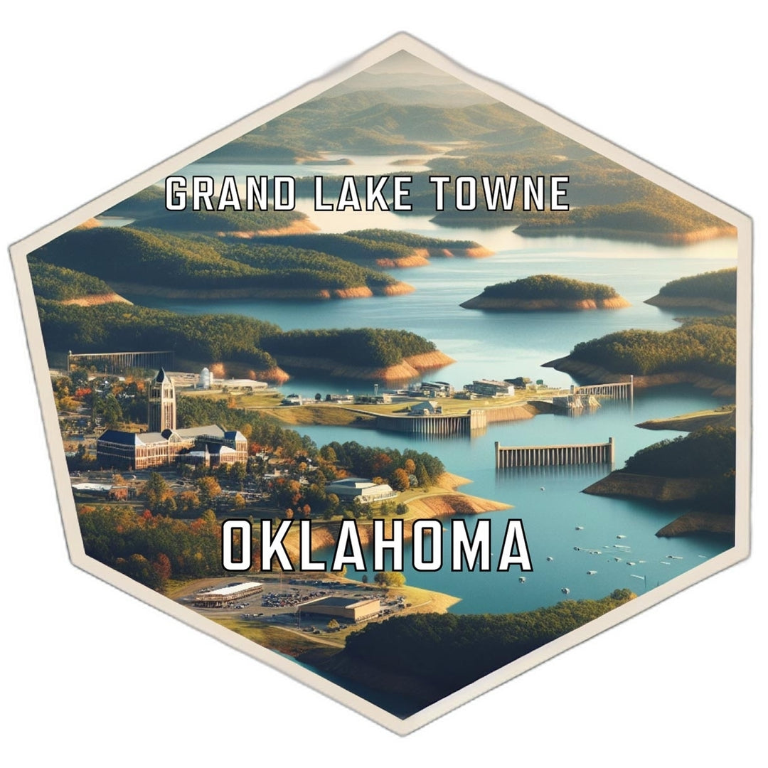 Grand Lake Towne Oklahoma Travel Destination Souvenir Vinyl Decal Sticker Image 1