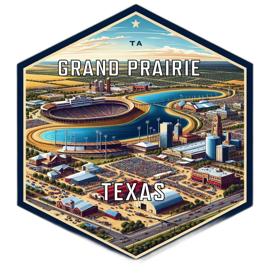 Grand Prairie Texas Travel Destination Souvenir Vinyl Decal Sticker Image 1