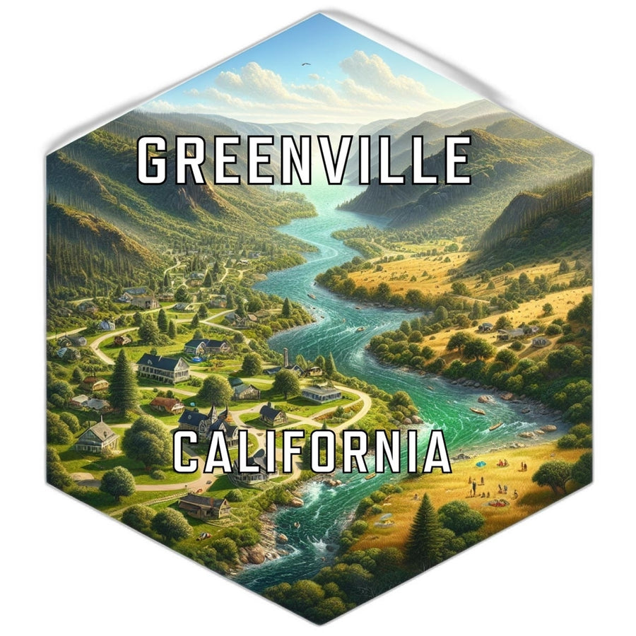 Greenville California Travel Destination Souvenir Vinyl Decal Sticker Image 1