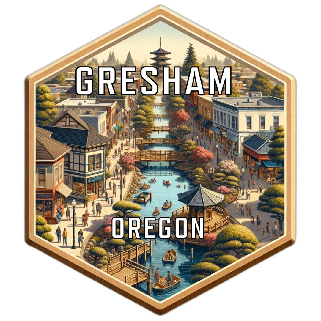 Gresham Oregon Travel Destination Souvenir Vinyl Decal Sticker Image 1