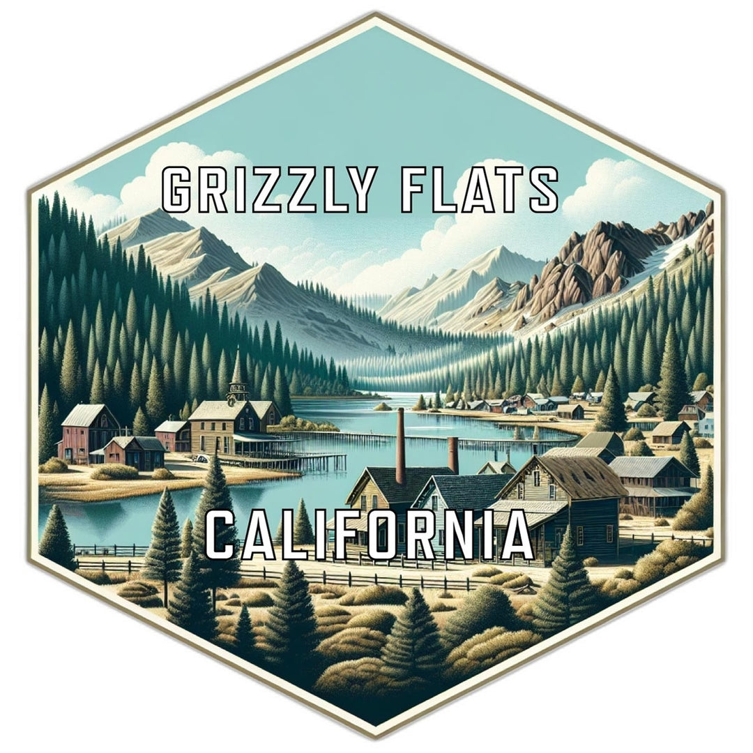 Grizzly Flats California Travel Destination Souvenir Vinyl Decal Sticker Image 1