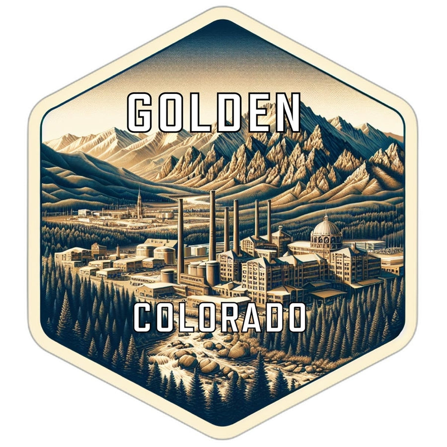 Golden Colorado Travel Destination Souvenir Vinyl Decal Sticker Image 1