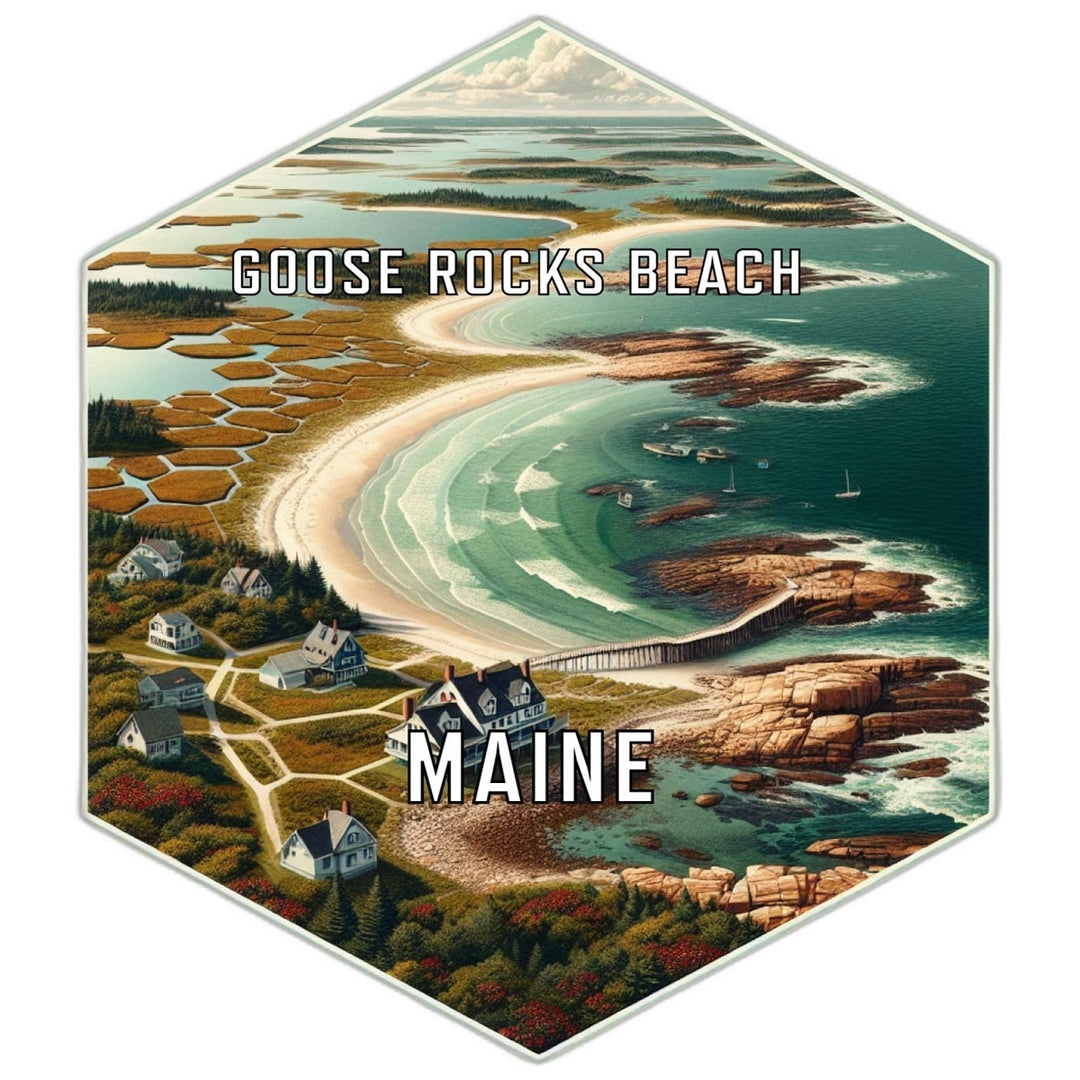 Goose Rocks Beach Maine Travel Destination Souvenir Vinyl Decal Sticker Image 1