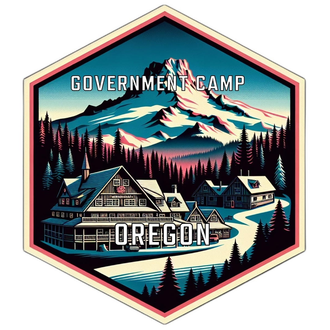 Government Camp Oregon Travel Destination Souvenir Vinyl Decal Sticker Image 1