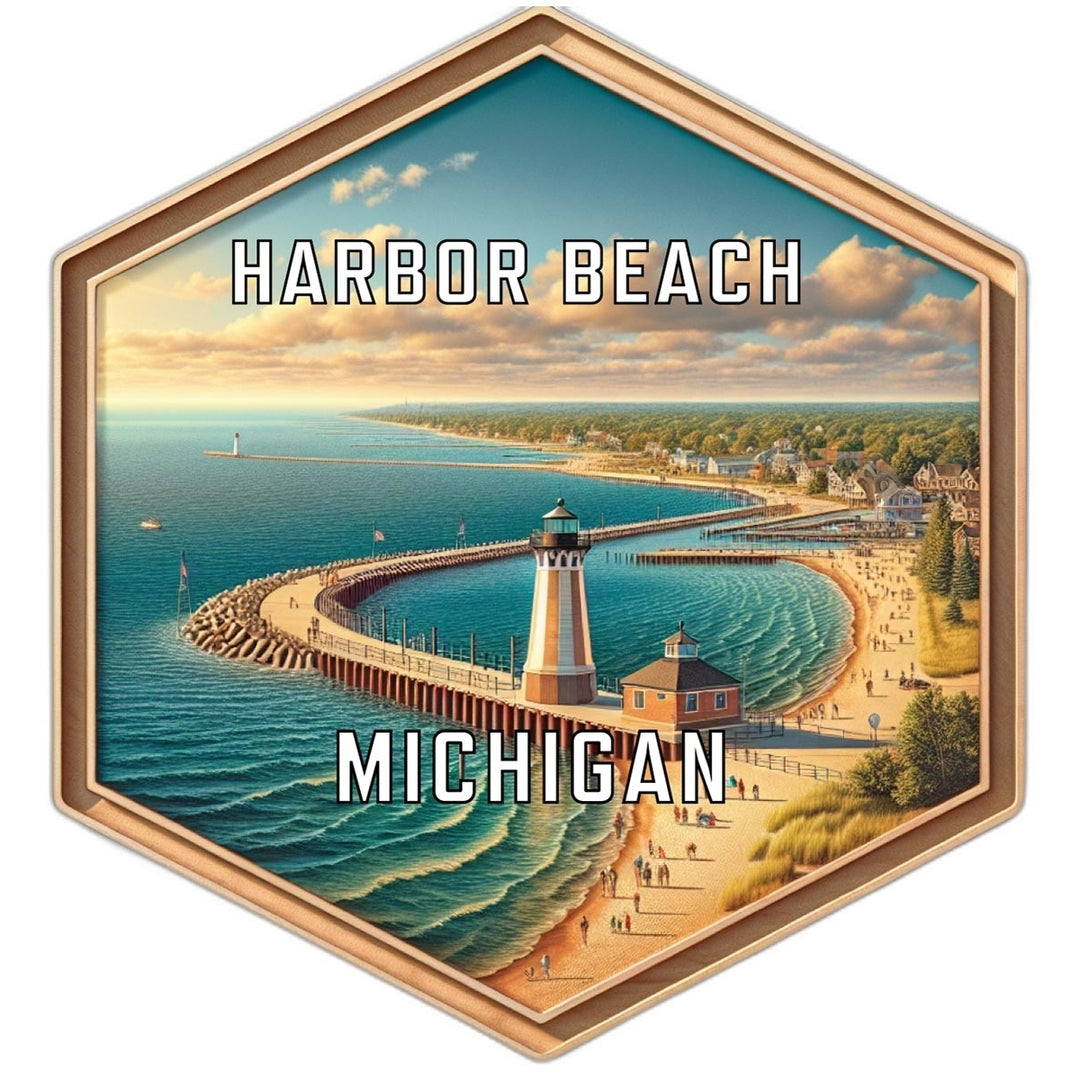 Harbor Beach Michigan Travel Destination Souvenir Vinyl Decal Sticker Image 1