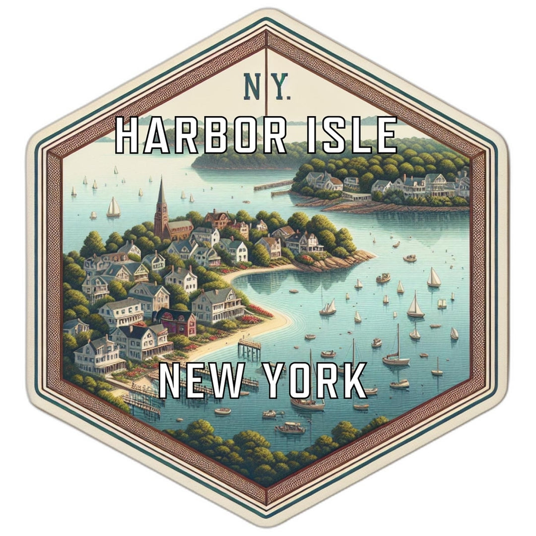 Harbor Isle York Travel Destination Souvenir Vinyl Decal Sticker Image 1