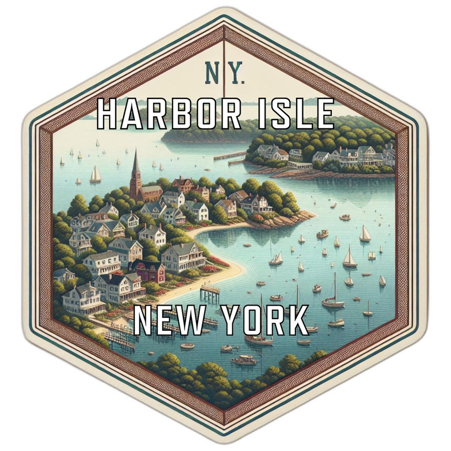 Harbor Isle York Travel Destination Souvenir Vinyl Decal Sticker Image 1