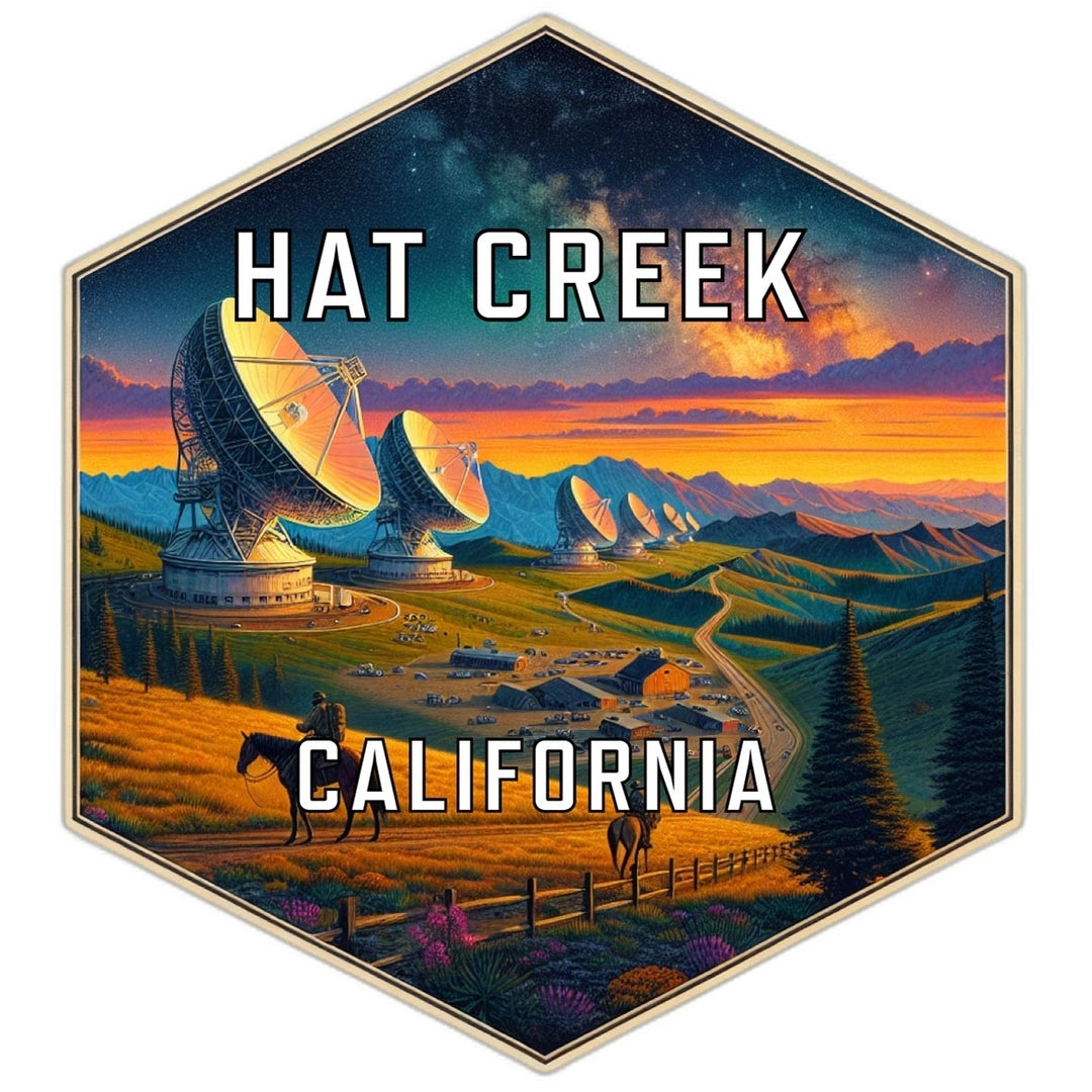 Hat Creek California Travel Destination Souvenir Vinyl Decal Sticker Image 1