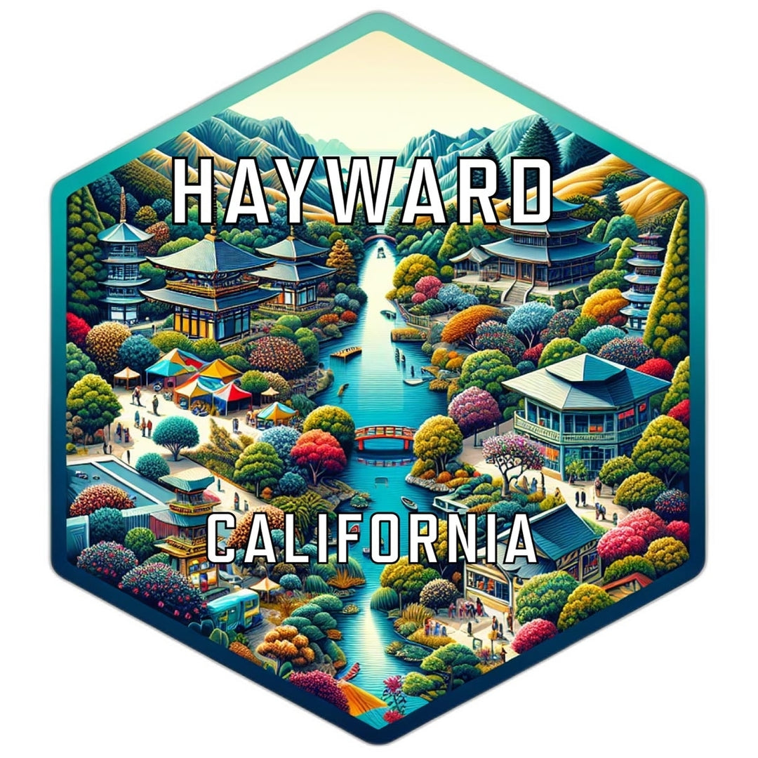 Hayward California Travel Destination Souvenir Vinyl Decal Sticker Image 1