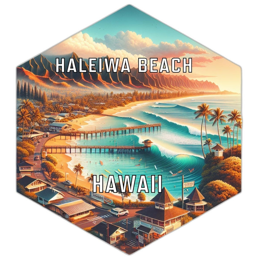 Haleiwa Beach Hawaii Travel Destination Souvenir Vinyl Decal Sticker Image 1