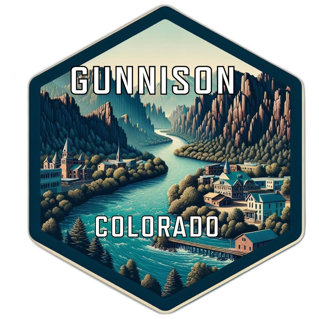 Gunnison Colorado Travel Destination Souvenir Vinyl Decal Sticker Image 1