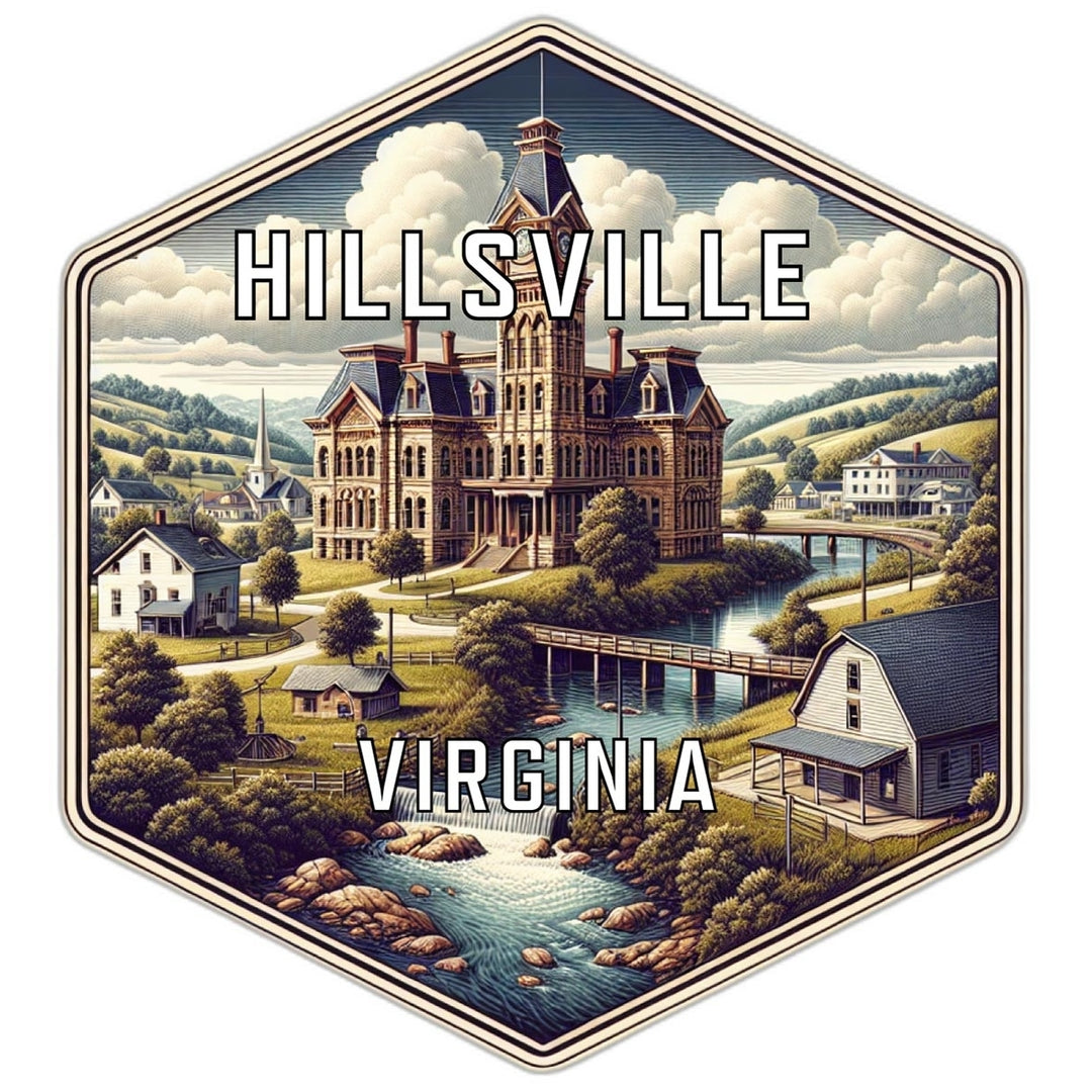 Hillsville Virginia Travel Destination Souvenir Vinyl Decal Sticker Image 1