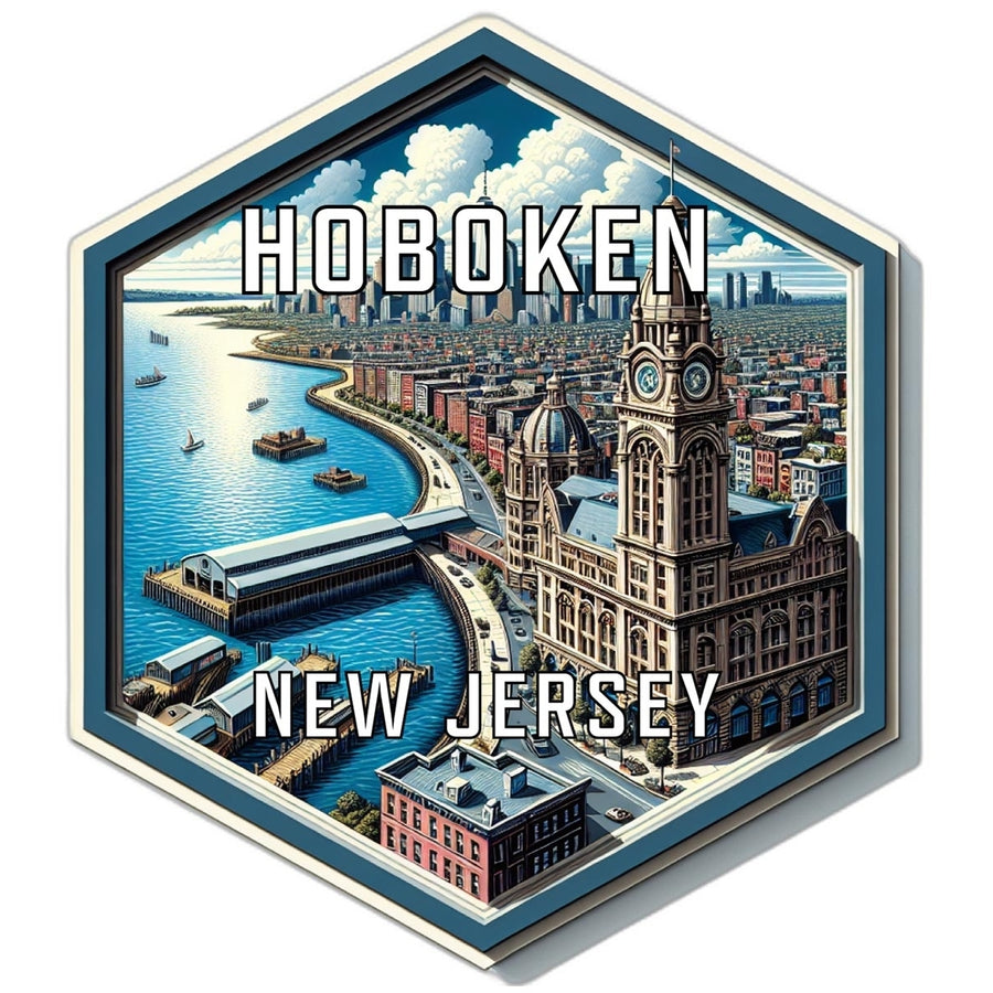 Hoboken Jersey Travel Destination Souvenir Vinyl Decal Sticker Image 1