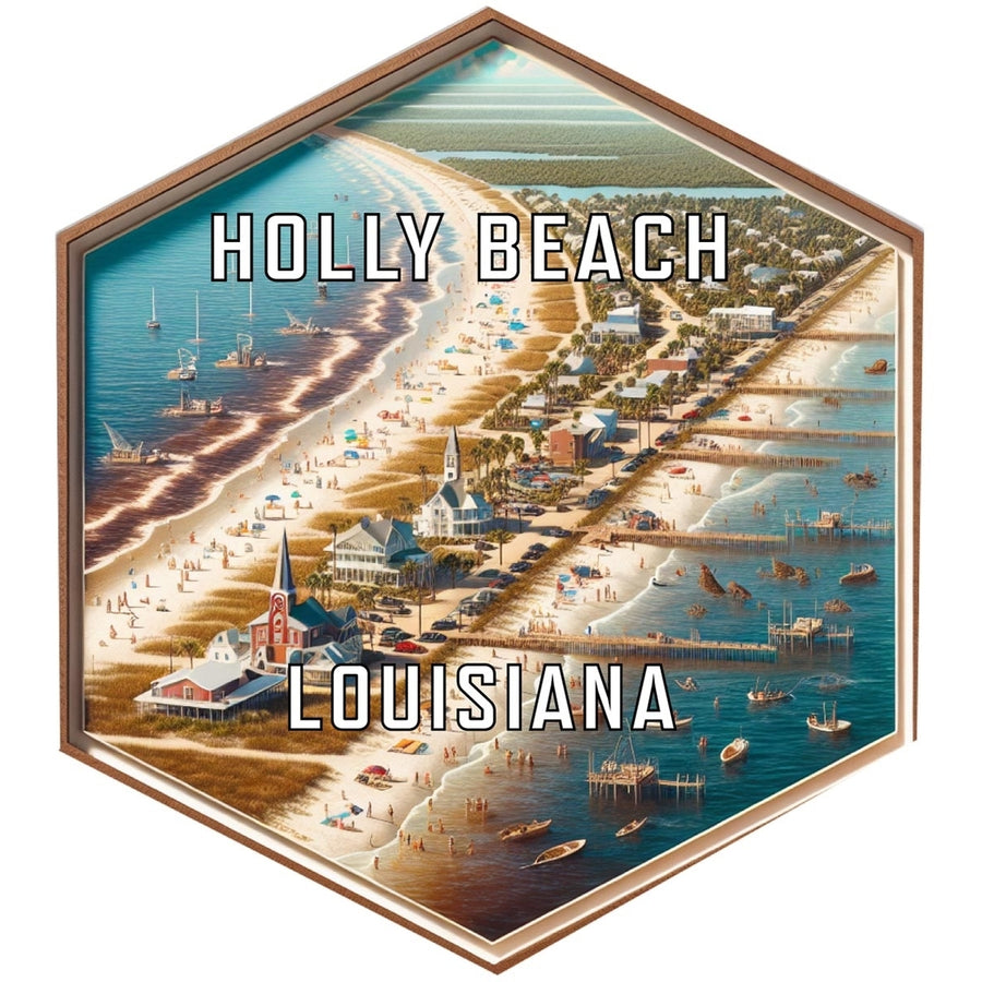 Holly Beach Louisiana Travel Destination Souvenir Vinyl Decal Sticker Image 1