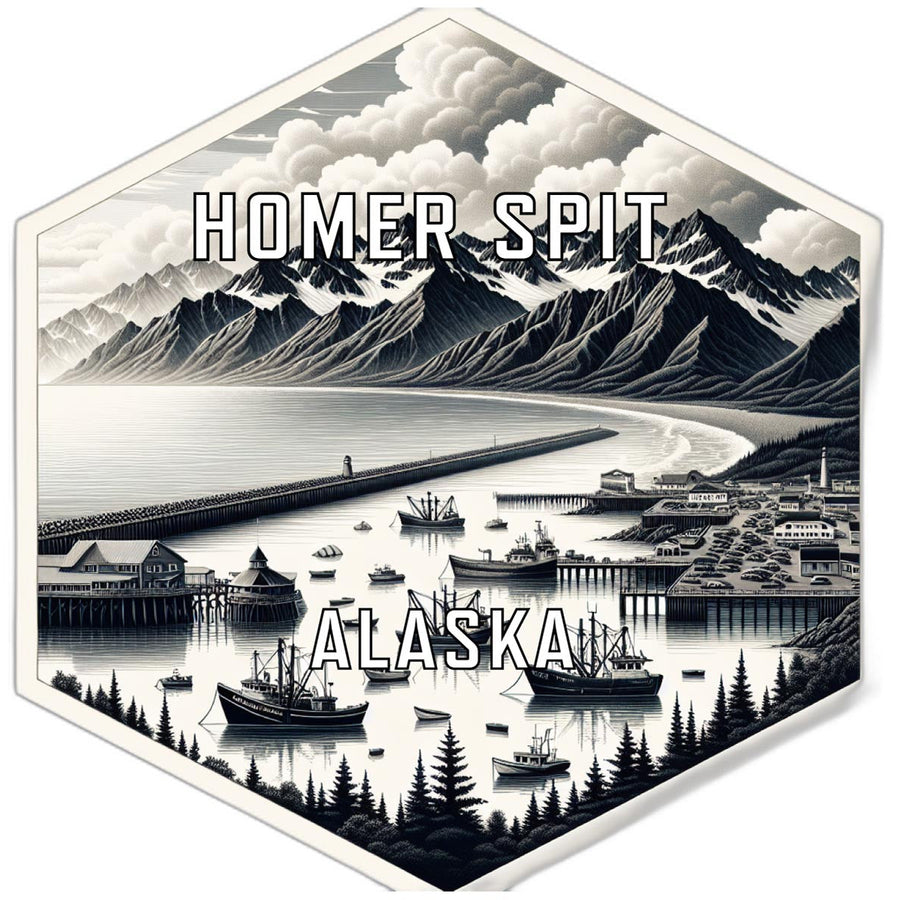 Homer Spit Alaska Travel Destination Souvenir Vinyl Decal Sticker Image 1