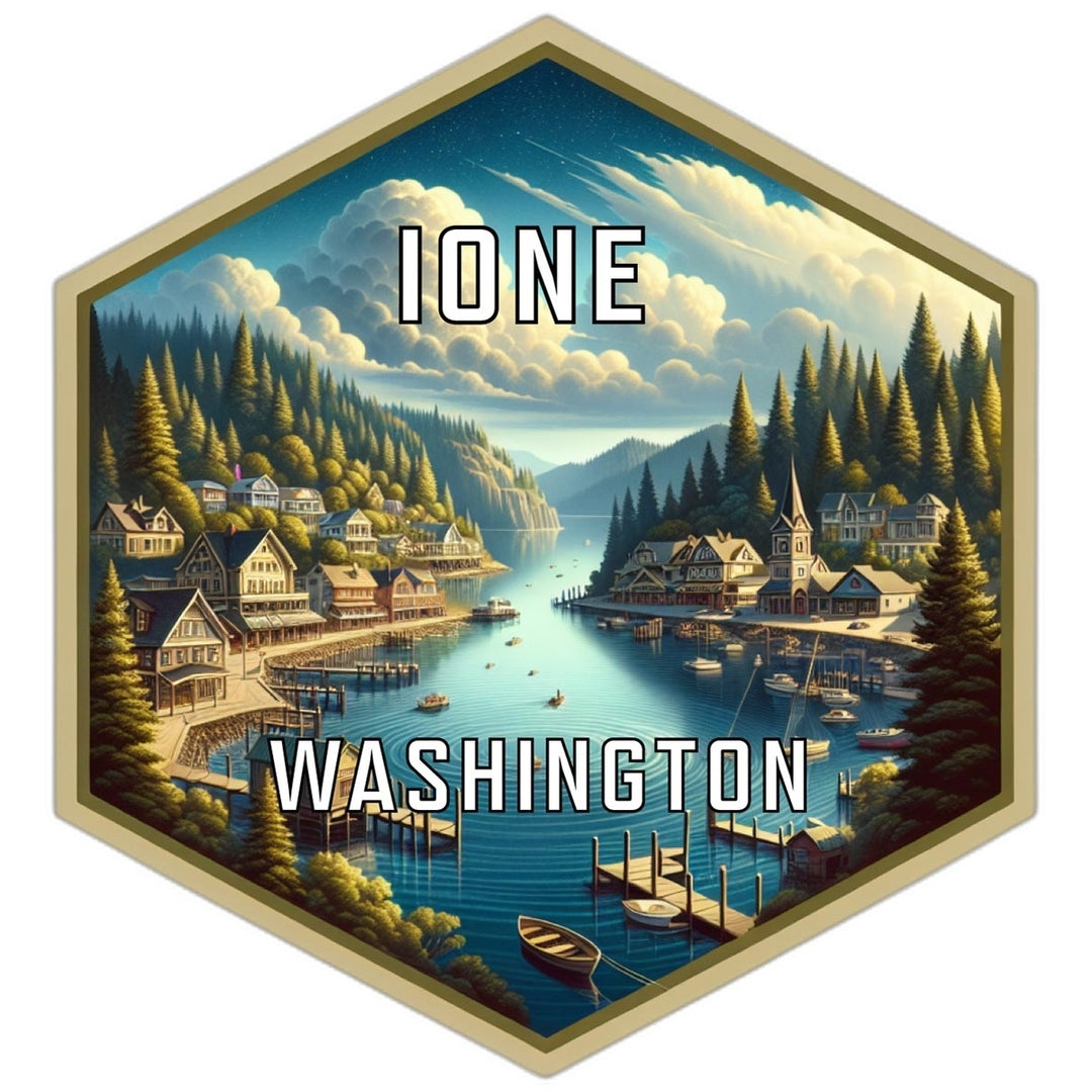 Ione Washington Travel Destination Souvenir Vinyl Decal Sticker Image 1