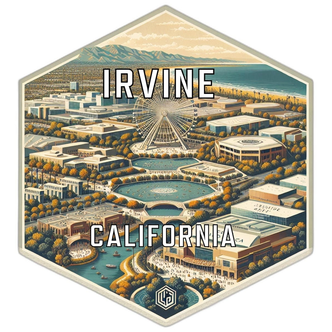 Irvine California Travel Destination Souvenir Vinyl Decal Sticker Image 1