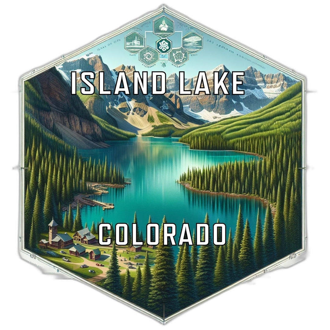 Island Lake Colorado Travel Destination Souvenir Vinyl Decal Sticker Image 1