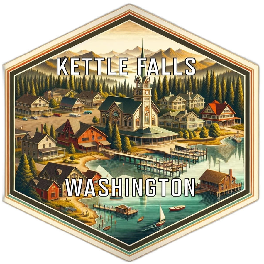 Kettle Falls Washington Travel Destination Souvenir Vinyl Decal Sticker Image 1