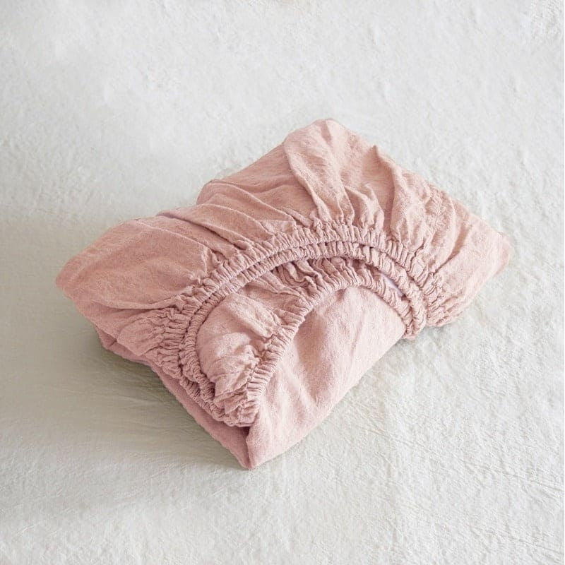 Finest European Flax Linen Fitted Sheet Image 1