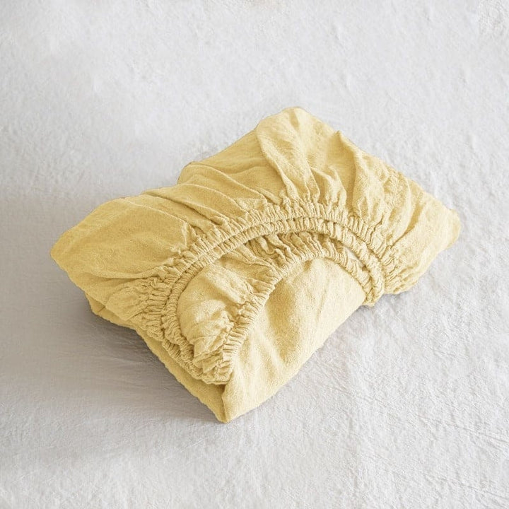 Finest European Flax Linen Fitted Sheet Image 4