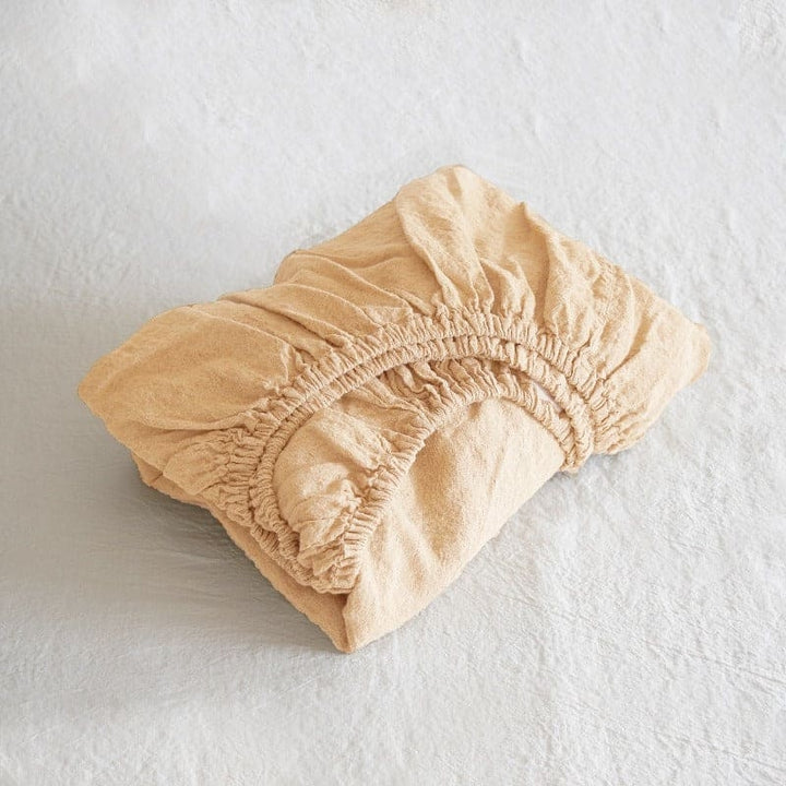 Finest European Flax Linen Fitted Sheet Image 5