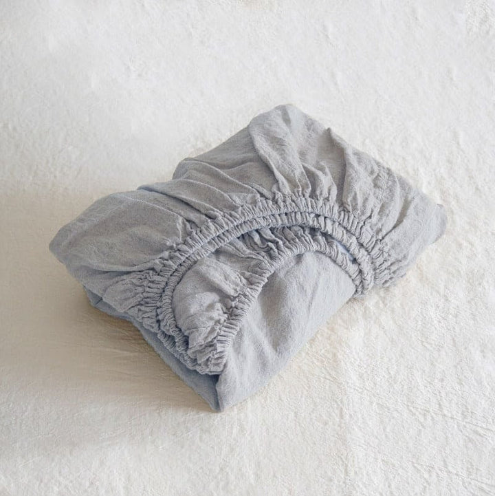 Finest European Flax Linen Fitted Sheet Image 6