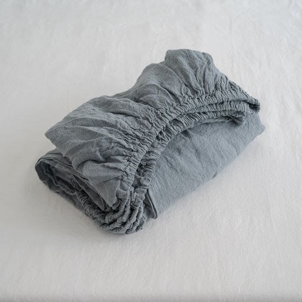 Finest European Flax Linen Fitted Sheet Image 7