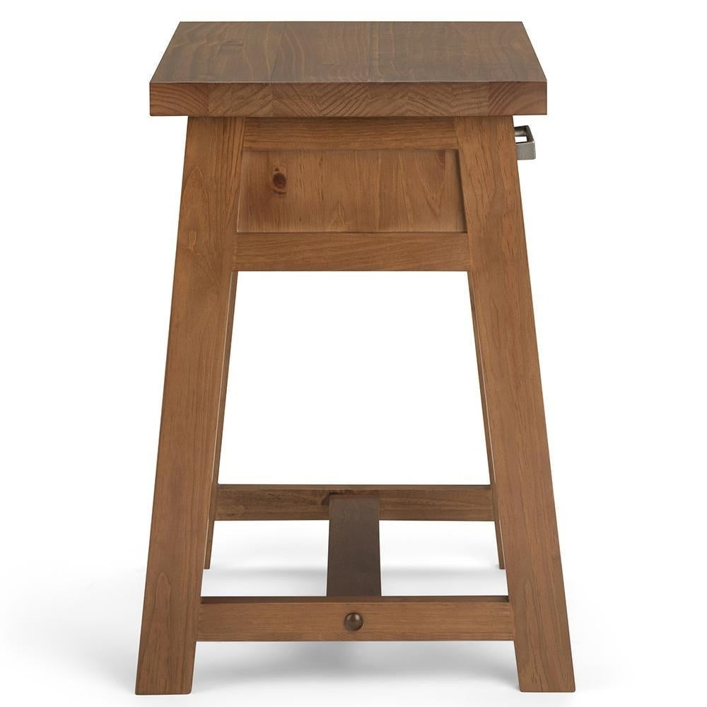 Simpli Home Sawhorse Night Stand Solid Wood Industrial Style 1 Drawer Table 16x24x26 Image 9